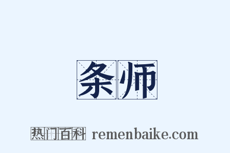 条师是什么意思的图片